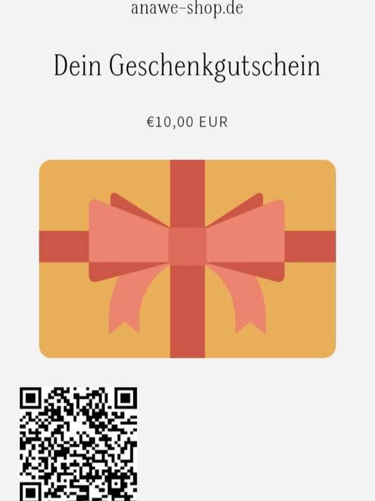 Dein Geschenkgutschein für den anawe-shop.de - anawe-shop.de